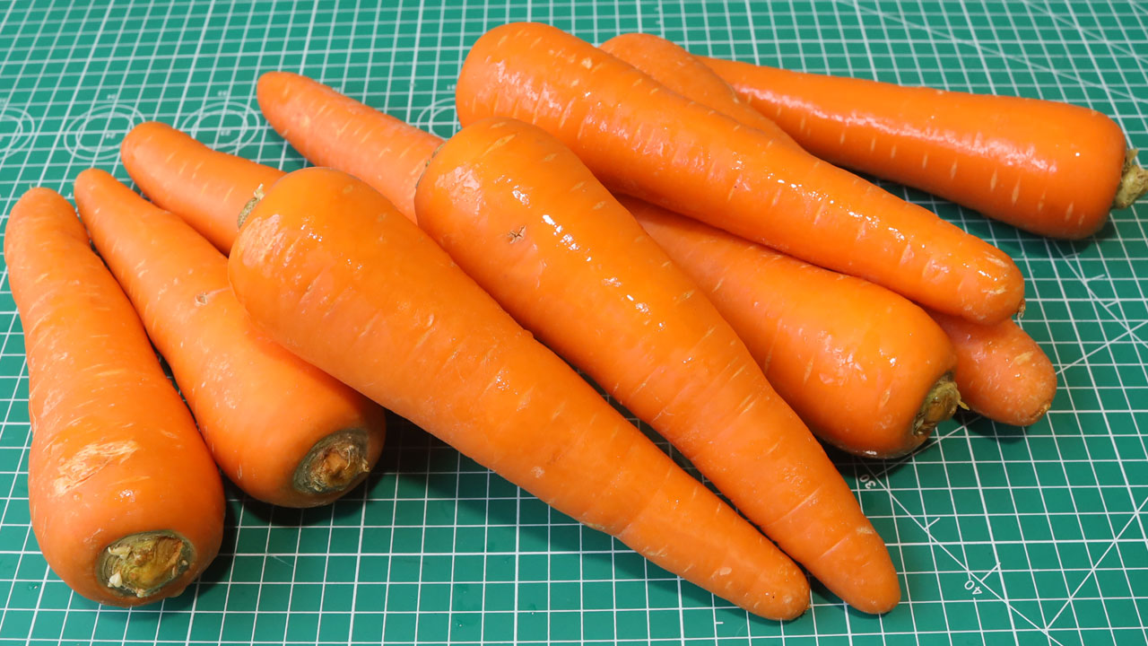 ジップロックで1ヶ月保存したにんじん